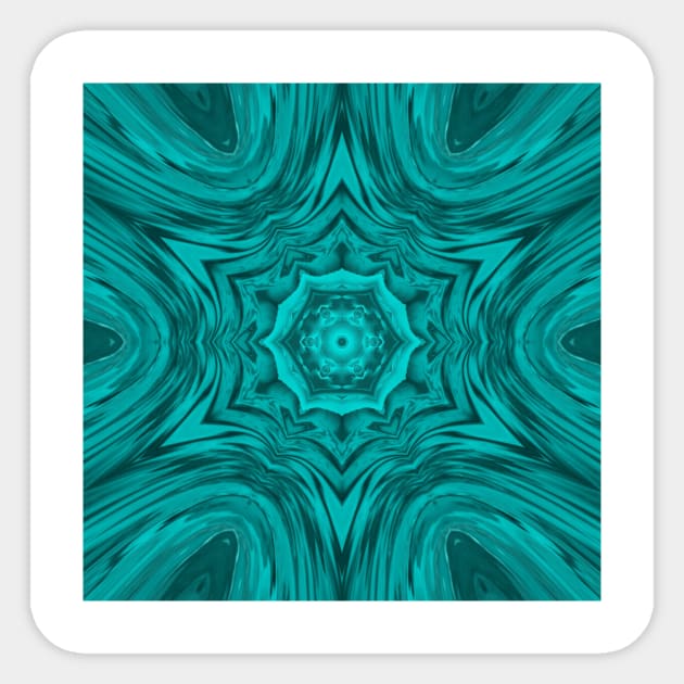 Turquoise Flower Malachite Stone Sticker by Moon Art